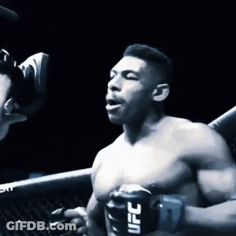 Man In UFC Boxing Gloves GIF
