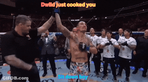 Man In UFC Shorts Congratulated By Team GIF