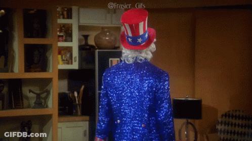 Man In Uncle Sam Costume GIF