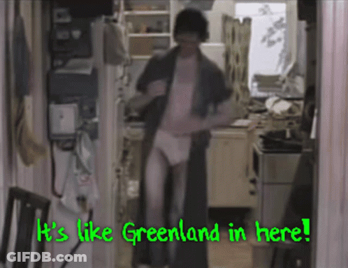 Man In Underwear Dancing It's Like Greenland In Here GIF