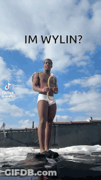 Man In Underwear With Bow And Arrow Saying Im Wylin GIF