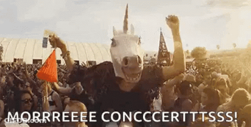 Man In Unicorn Mask Dancing GIF