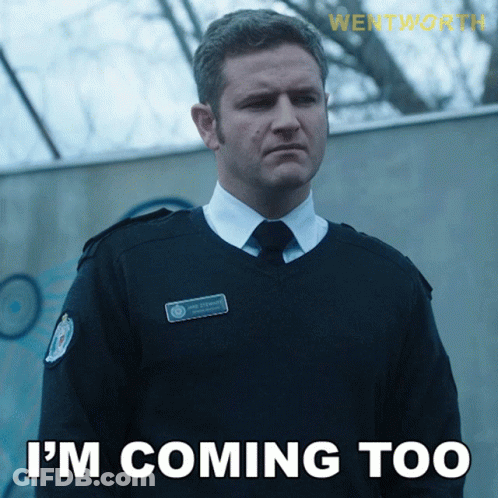 Man In Uniform Saying Im Coming Too GIF