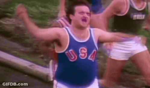 Man In USA Jersey In Crowd GIF