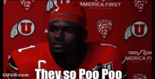 Man In Utah Football Jersey Number 11 GIF