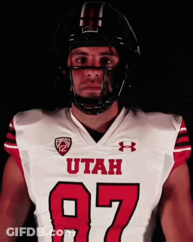 Man In Utah Jersey And Helmet GIF