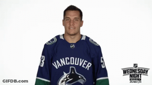 Man In Vancouver Jersey Giving Thumbs Up GIF