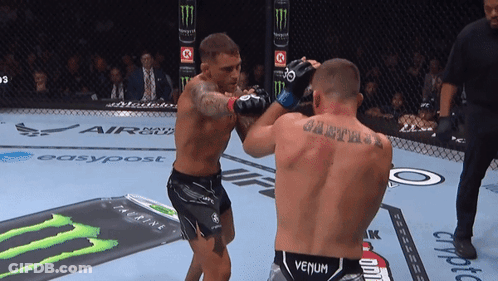 Man In Venum Belt Fighting Another Man In Ring GIF