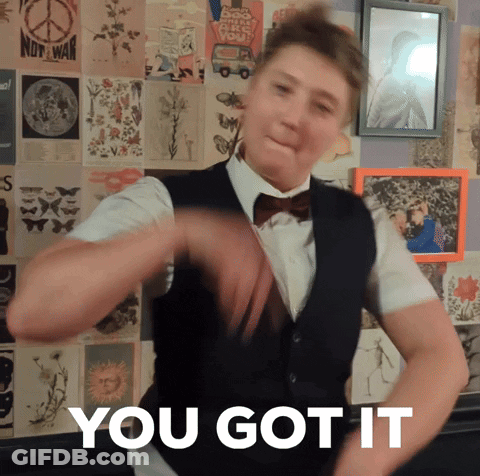 Man In Vest And Bow Tie Thumbs Up Saying You Got It GIF