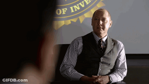 Man In Vest And Tie Before Department Of Investigation Sign GIF