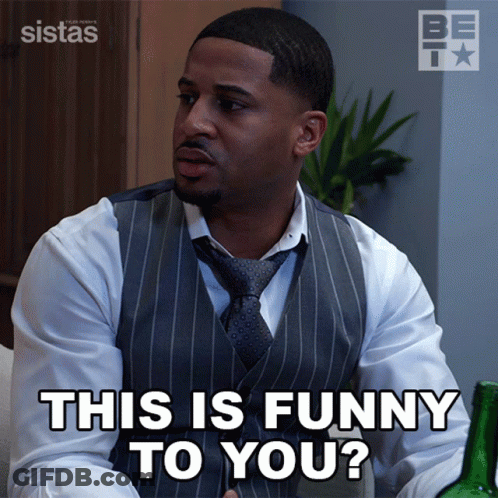 Man In Vest And Tie Says This Is Funny To You GIF