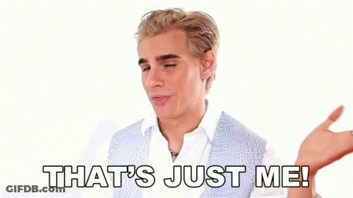 Man In Vest And White Shirt Saying Just Me GIF