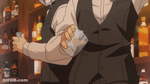 Man In Vest Holding Jack Daniels GIF