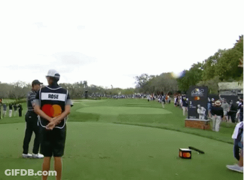 Man In Vest Saying Rose On Golf Course GIF