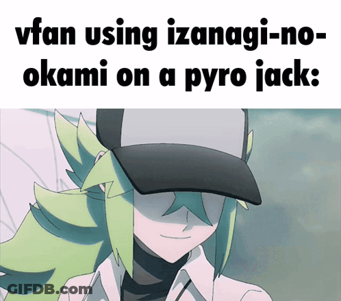 Man In Vfan Hat Using Izanagi-No-Okami On Pyro Jack GIF