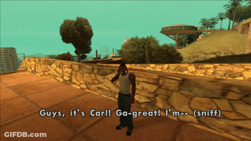 Man In Video Game Saying Carl GIF