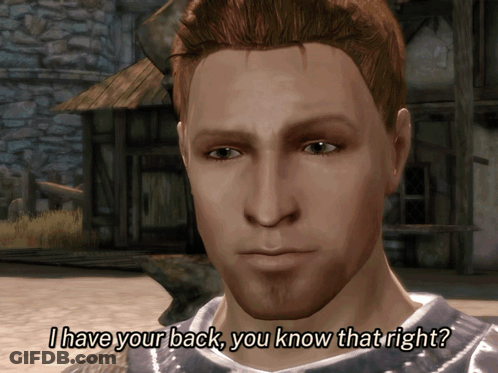 Man In Video Game Says I Have Your Back You Know That Right GIF