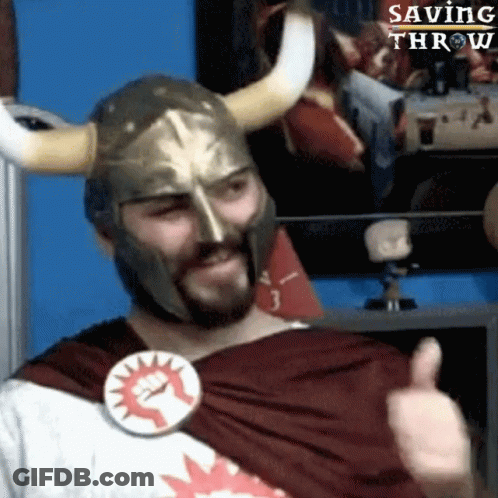 Man In Viking Helmet Thumbs Up GIF