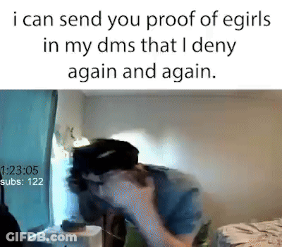 Man In VR Headset Saying I Can Send You Proof Of Egirls GIF
