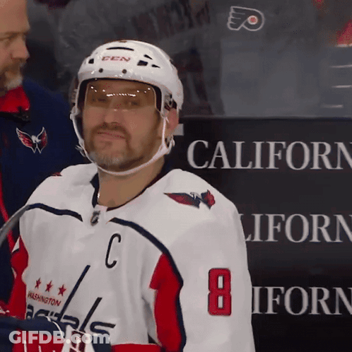 Man In Washington Capitals Jersey California Sign GIF