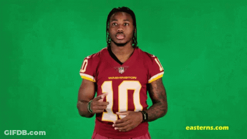 Man In Washington Redskins Jersey Pointing GIF