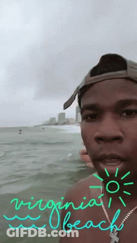 Man In Water Virginia Beach Green GIF