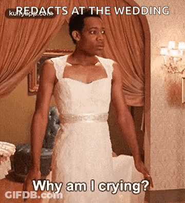 Man In Wedding Dress Crying GIF
