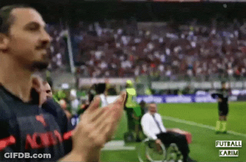 Man In Wheelchair Applauding Soccer Player GIF
