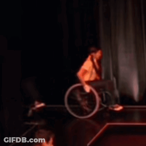 Man In Wheelchair Dancing On Stage GIF