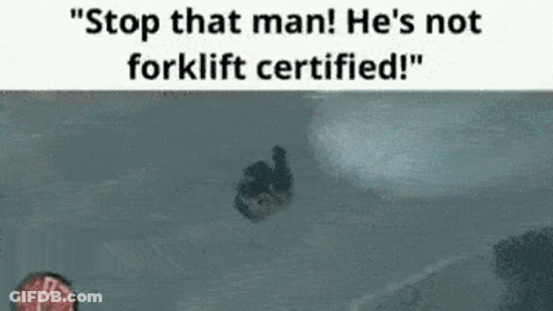 Man In Wheelchair Lifted By Forklift Says Stop That Man GIF