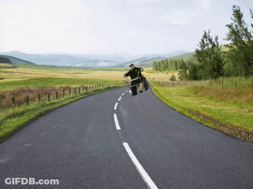 Man In Wheelchair Pulling Horse-Drawn Carriage GIF