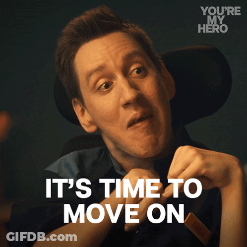 Man In Wheelchair Saying It's Time To Move On GIF