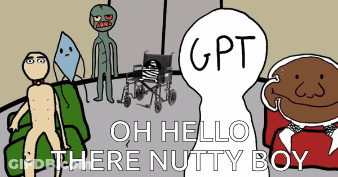 Man In Wheelchair Saying Oh Hello There Nutty Boy GIF