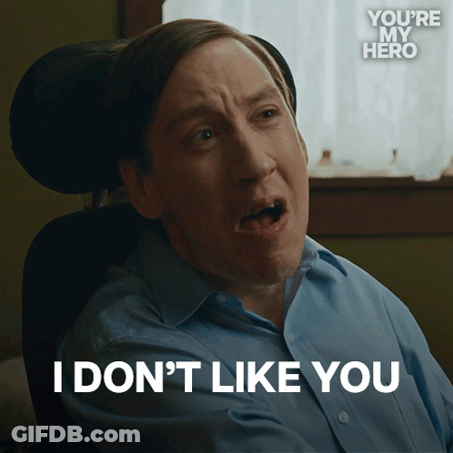 Man In Wheelchair Says I Don't Like You GIF