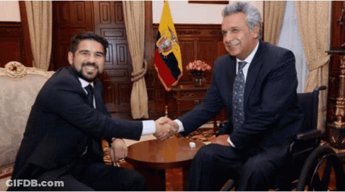 Man In Wheelchair Shaking Hands GIF