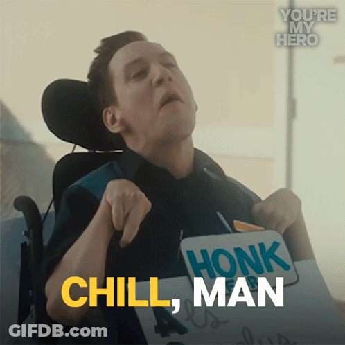Man In Wheelchair With Honk Sign GIF