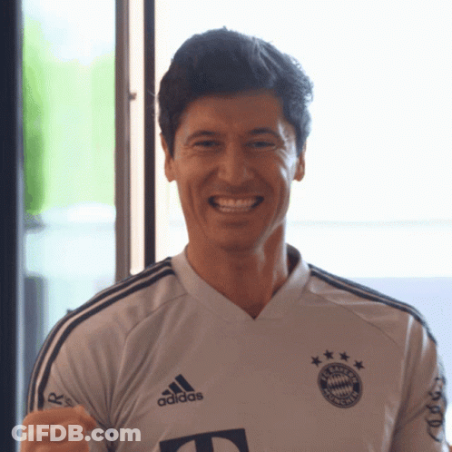 Man In White Adidas Jersey Smiling GIF