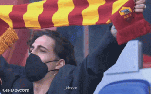 Man In White And Red Striped Shirt Saying Roma GIF
