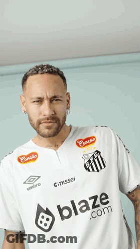 Man In White Blaze.com Shirt GIF