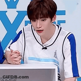 Man In White Blue Basketball Jersey Folded Hands GIF