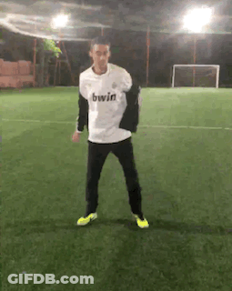 Man In White Bwin Shirt On Soccer Field GIF