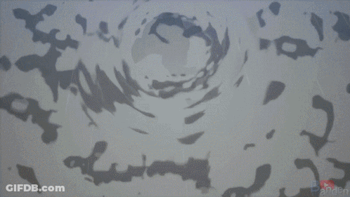 Man In White Cape Flying With Blue Ball GIF