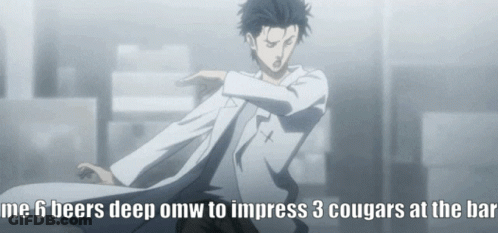 Man In White Coat Dancing Me 6 Beers Deep Omw To Impress 3 Cougars At The Bar GIF