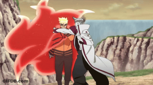Man In White Coat Next To Man In Red Cape GIF