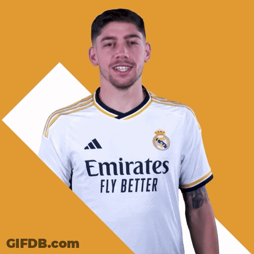 Man In White Emirates Fly Better Jersey GIF