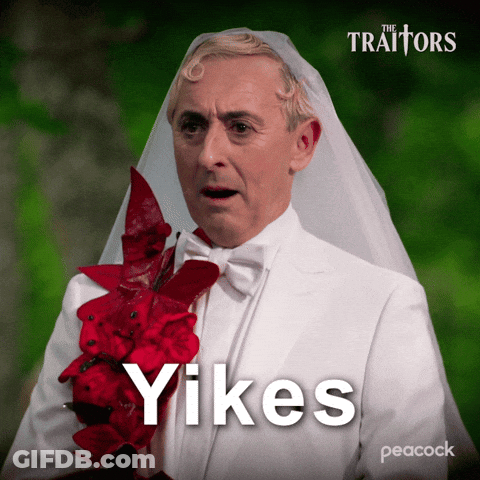 Man In White Hat And Black Jacket Says This Is Traitors Baby GIF