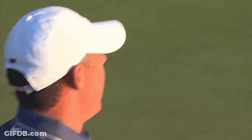 Man In White Hat And Blue Shirt GIF