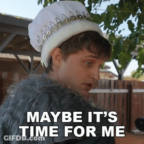 Man In White Hat And Fur Coat Says Maybe It's Time GIF
