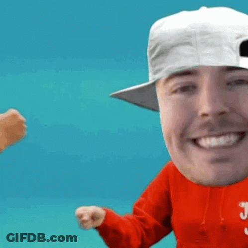 Man In White Hat And Red J Sweatshirt Smiling GIF