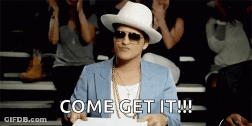 Man In White Hat And Sunglasses Says Come Get It GIF